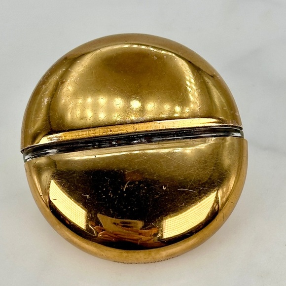 Vintage 1947 Mary Dunhill Perfume BottleGlass and Goldtone Brass Case MCM Travel - Picture 3 of 12